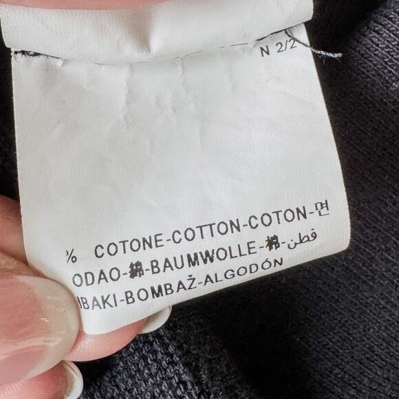 United Colors of Benetton, Solid Black Crew Neck Light Weight Sweater Top, Small - Picture 8 of 9